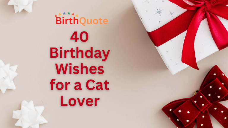 40 Birthday Wishes for a Cat Lover